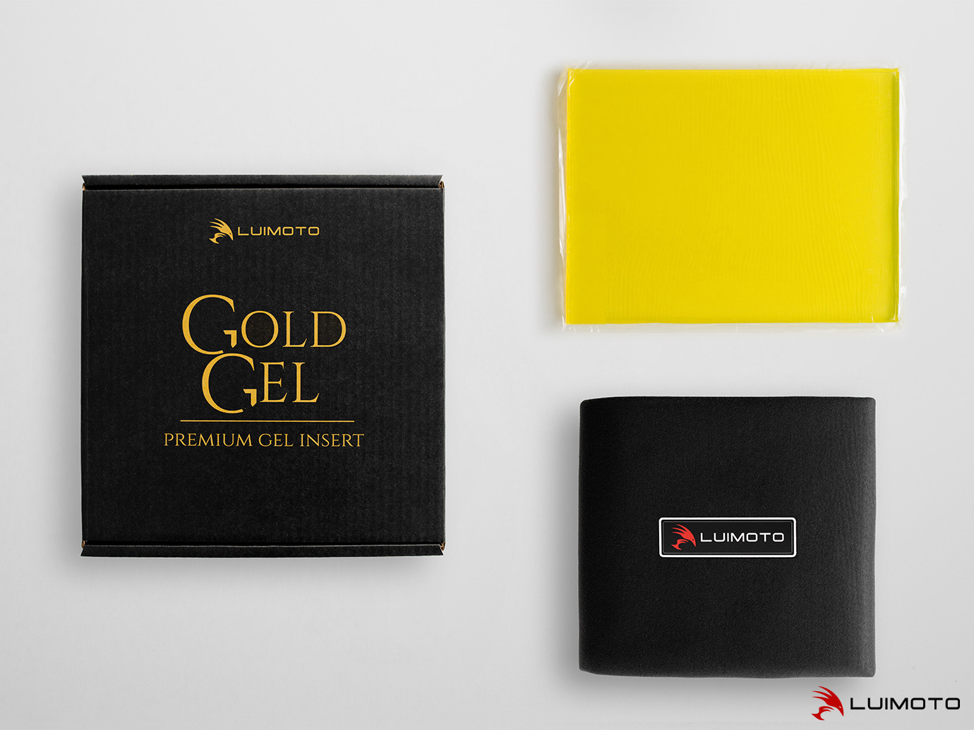 LUIMOTO "GOLD GEL" GEL PAD - PASSENGER KIT (7 x 9.25 inch) LUIMOTO "GOLD GEL" GEL PAD - PASSENGER KIT (7 x 9.25 inch)